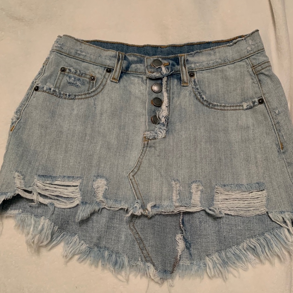 LF carmar denim mini skirt